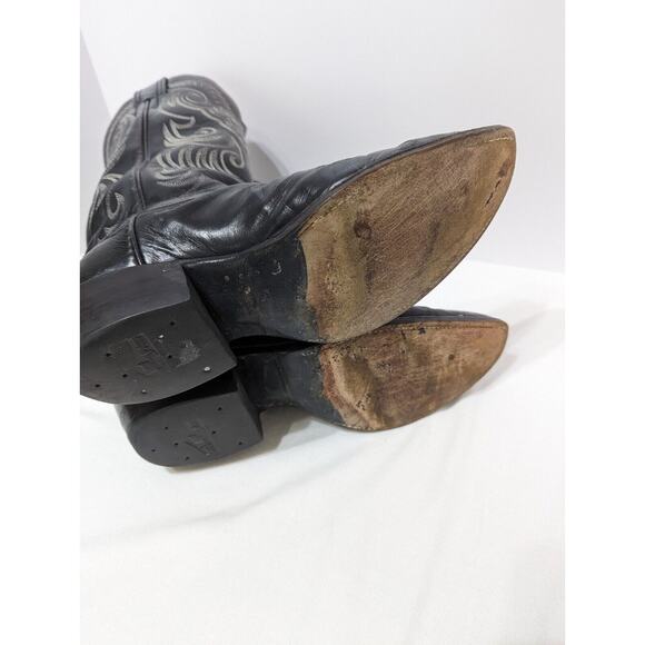 Olathe Vtge Western Boots 10B.Made Olathe Kansas USA Cats Paw Heel Can Be Unisex - Picture 9 of 16
